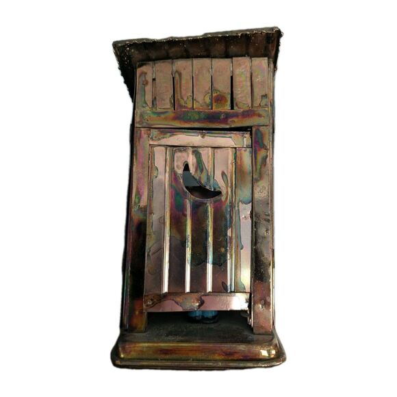 🍁 3/$20 Outhouse Music Box Plays Home On The Range Tested & Works - Picture 2 of 4